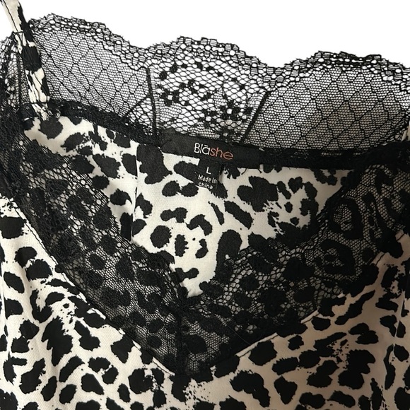 BLASHE NWT cami,lace,animal print,satin feel,romantic,mob wife,whimsigoth,fairy - Picture 5 of 16